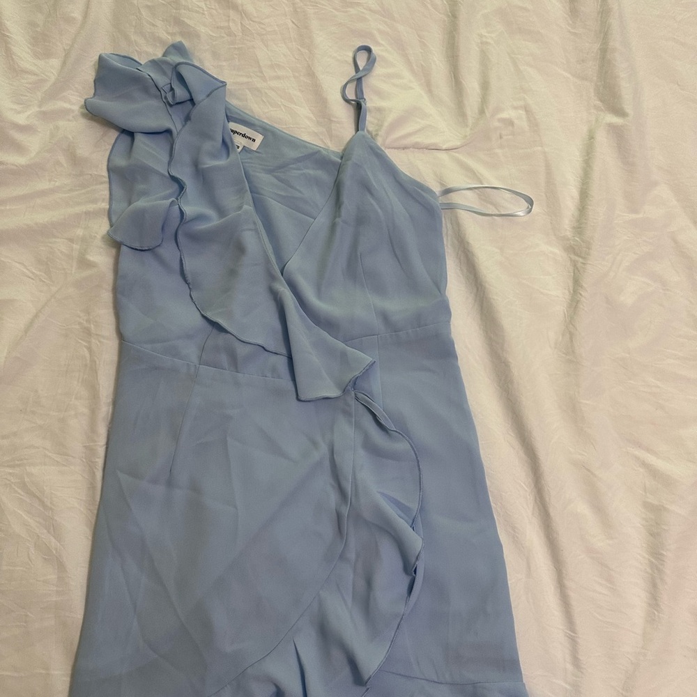 Superdown Gray Asymmetrical Cocktail Sundress - image 2